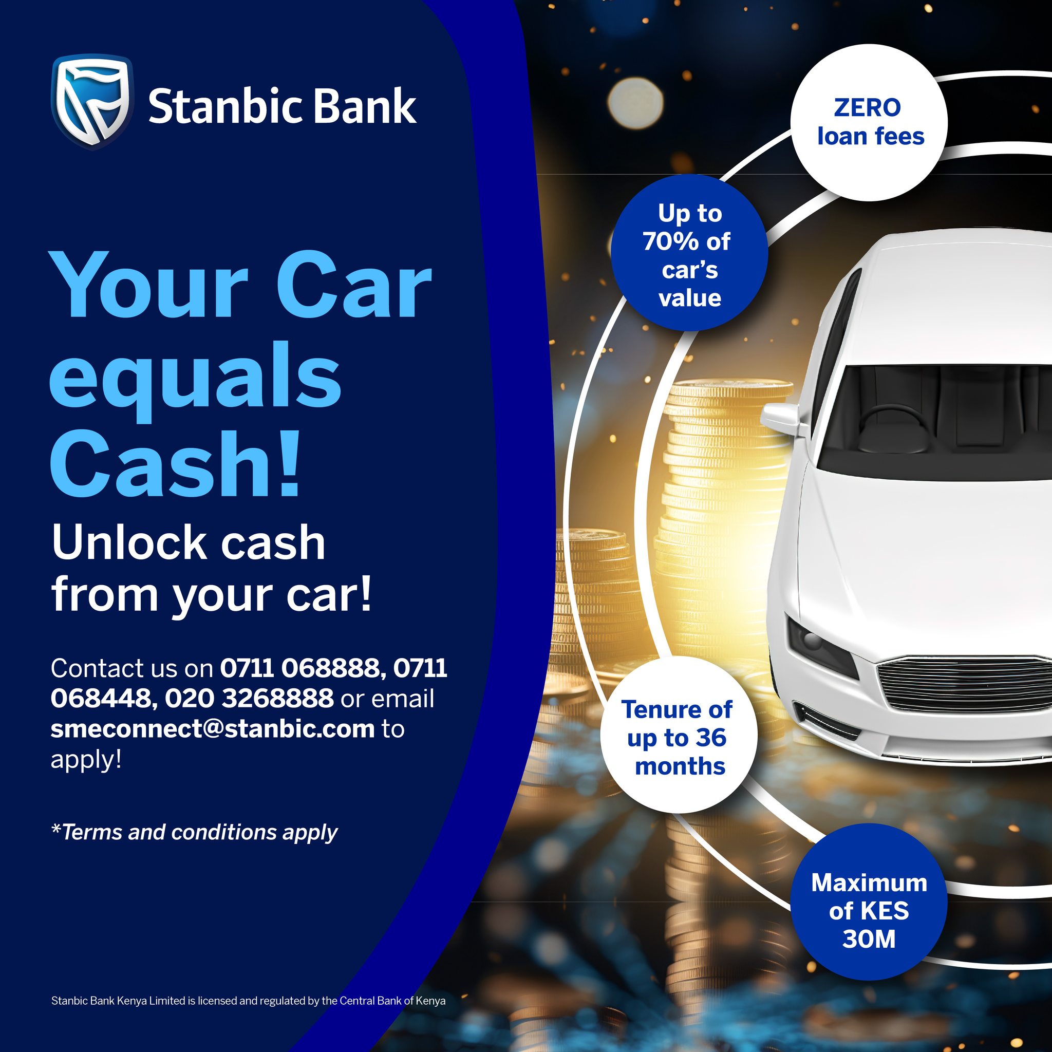 Stanbic’s car loan offering is built on pricing discipline and structured finance expertise. It targets borrowers who prioritize efficiency over accessibility.